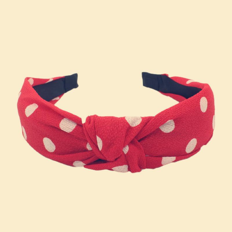 Chic Floral Printed Headband for Women Polka Dot Hairband Fashion Hair Accessory for Girls Daily Use