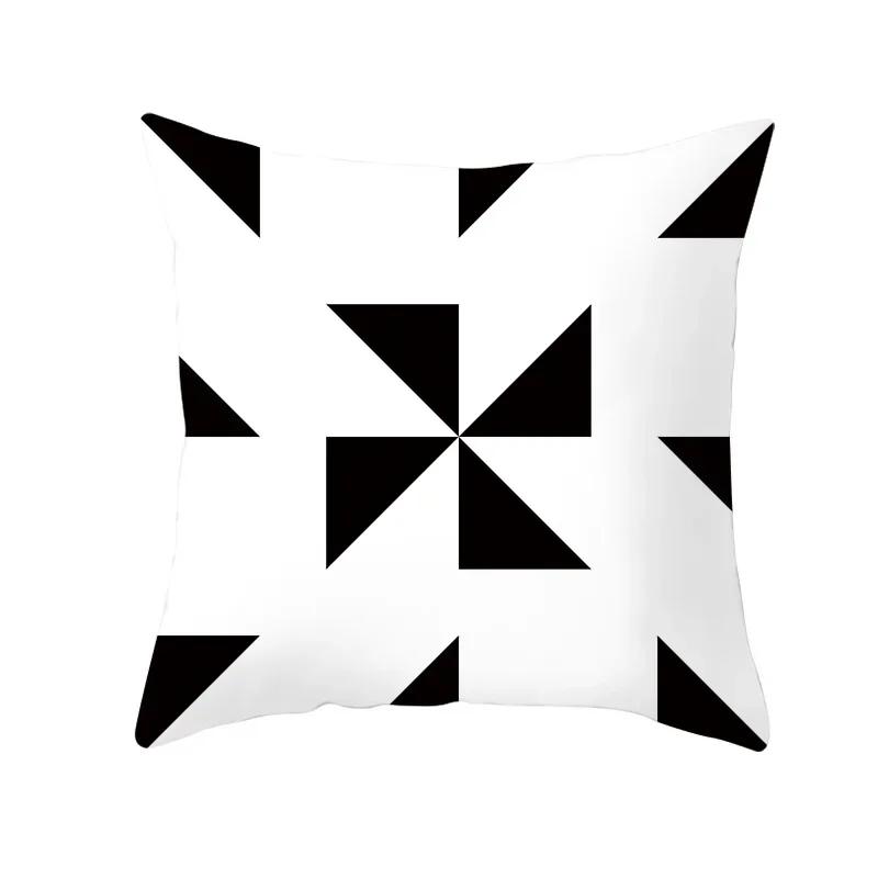 Fețe de pernă Decor casă dormitor Nordic Creativ Dungi alb-negru Geometrice Imprimare digitală