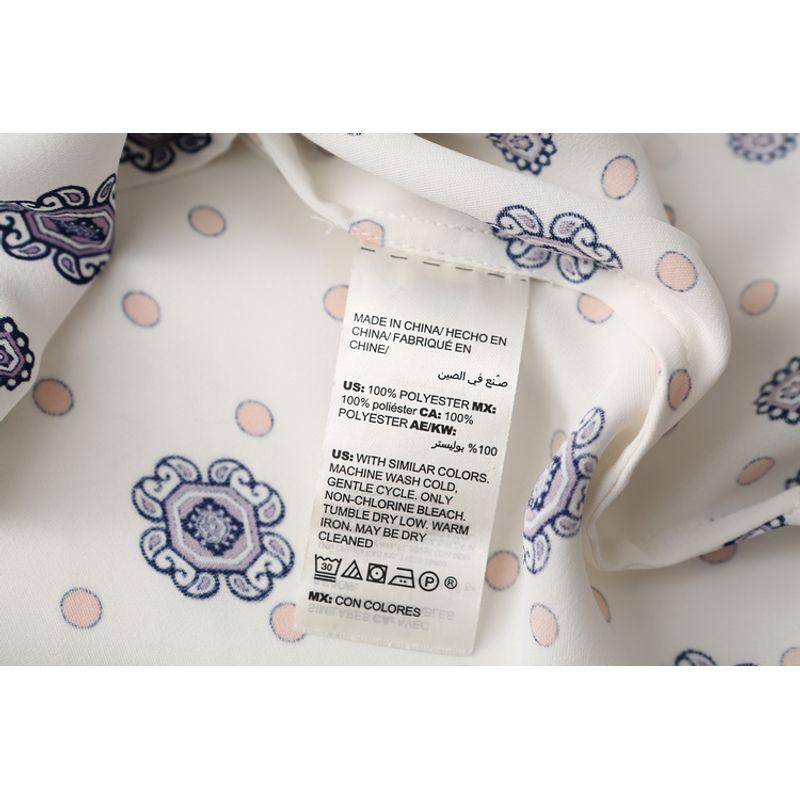 Export Export Tail Order High Quality Fresh V-neck Chiffon Shirt Loose Slim Looking Plus Size Ladies Plus Size Shirt Spring & Fall Women