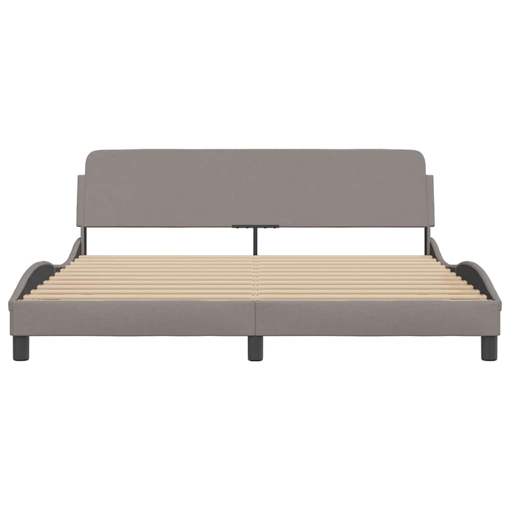 Bed Frame Dover Taupe 180 x 200 cm Fabric