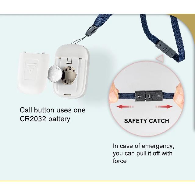 Caregiver Pager Wireless Nurse Call Buttons for Elderly Monitoring SOS Alert System Portable Alarm Call Bell for Nursing Home