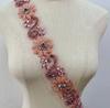 RM-801 Handmade Rhinestone Lace Trim Applique Sequin Beaded Trim for Dress