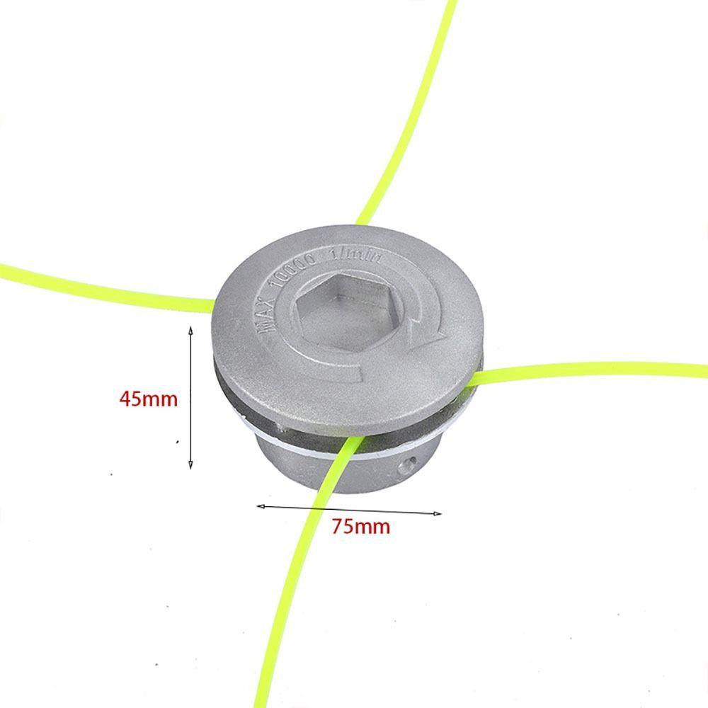 1 Stück Langlebiger Rasentrimmerkopf mit 4 Fäden für Rasenmäher Aluminium-Freischneiderkopf Silber Universeller Rasenschneidekopf