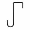 6pcs Long-Lasting Iron Fence Hooks Durable 6 Inch Length Patio Hooks Black 2.1 Inch Width Metal Hangers Garden