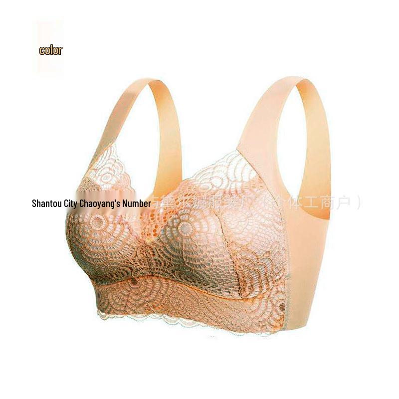 

TEMU Спортивний бюстгальтер великого розміру з мереживом без кісточок XL