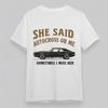 Women's Plus Size Comfortable Classic T-Shirt Classic Car Romance Graphic Tee