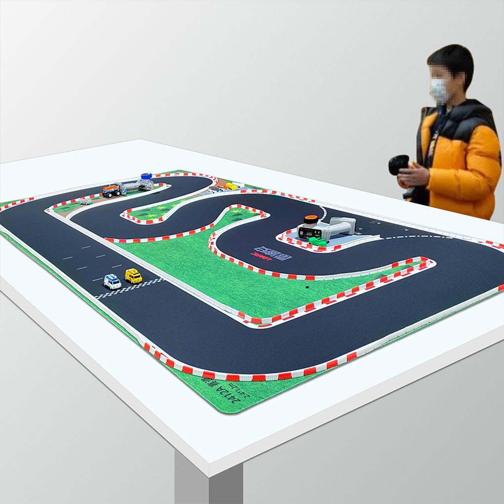 Portable LDARC Race Rubber Track Mat for  1/76 1/64 1/58  RC Mini Car Table On-road Racing Model Drift RTR Toy Part  240x240mm