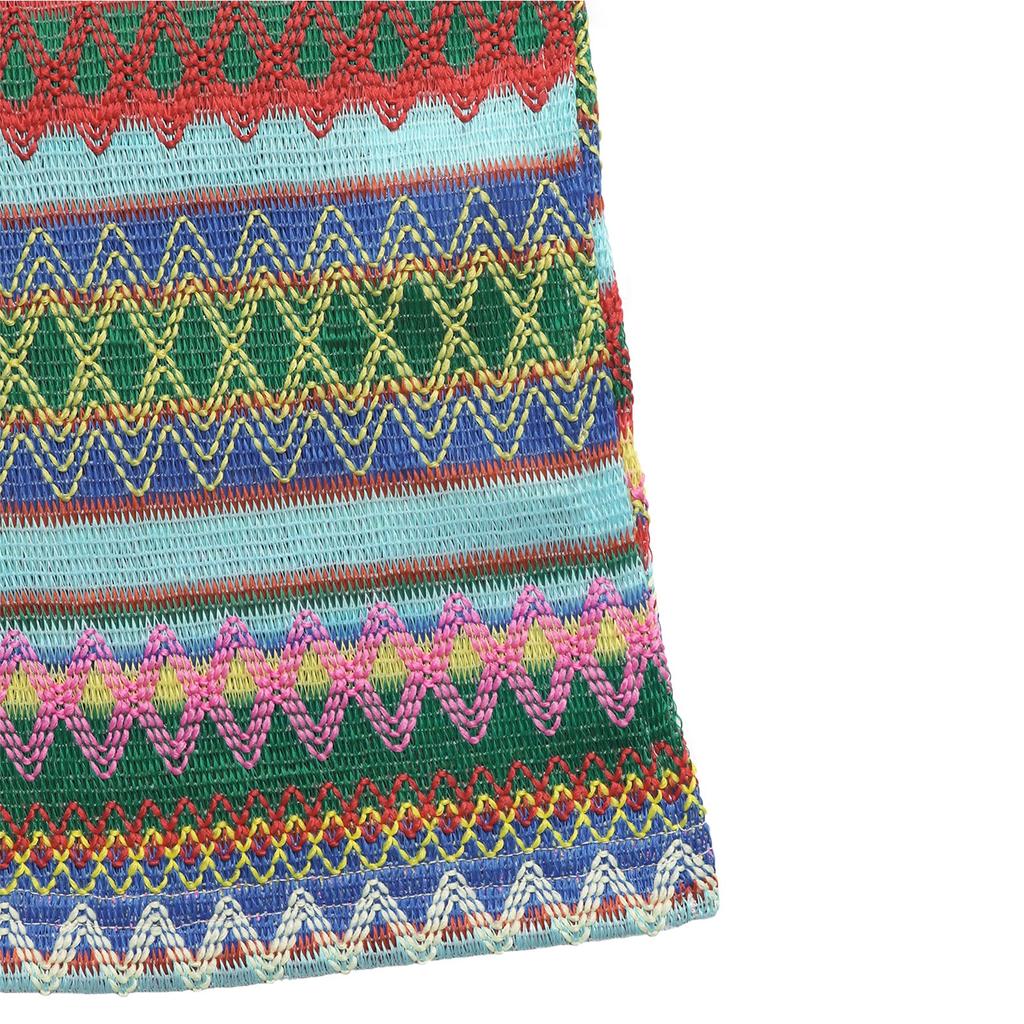 Damenkleid Lässig Gestreiftes Urlaubskleid Ärmellos mit Eckigem Ausschnitt