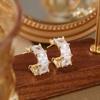 Elegant Zirconia C-shaped Ear Cuffs: Unique Design In S925 Sterling Silver