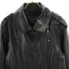 Armani Jeans Sheep Leather Double Riders Jacket 38 Black Women Used