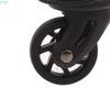 X7XC Trolley Casters Single Row 360 Degree Suitcase Silent 2pcs Black