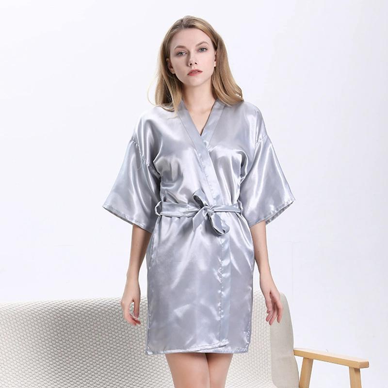 Women Short Sleeve Gown Robe Loungewear Pajamas