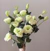 Flores de Lisianthus de Seda Estilo Nórdico - 6 Cabezas para Fondos de Arte y Fotografía