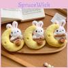Plush Moon Rabbit Keychain With Pp Cotton Filling For Midautumn Festival Gift