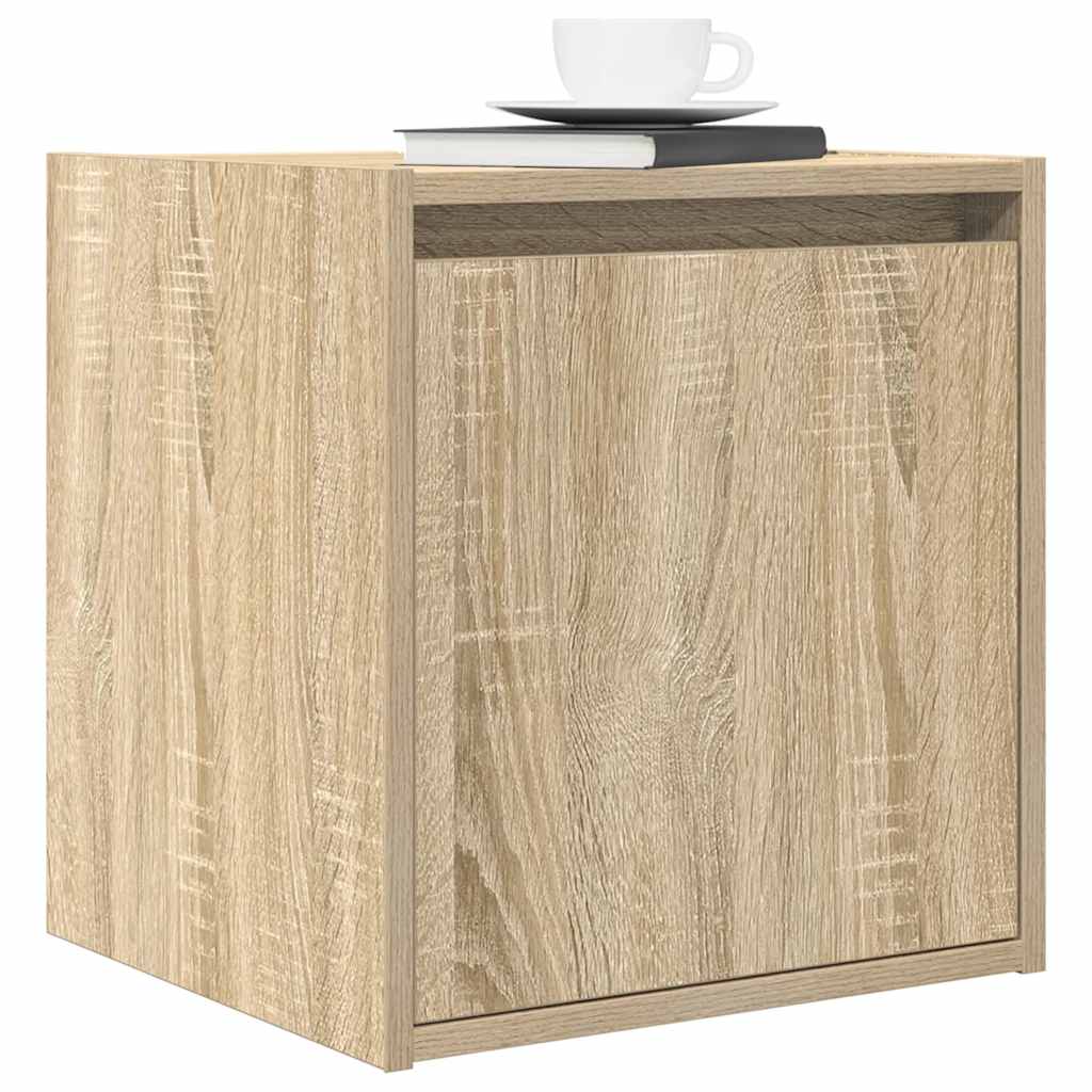 Wall Mounted Nightstand Sonoma Oak 38 X 34 X 40 Cm