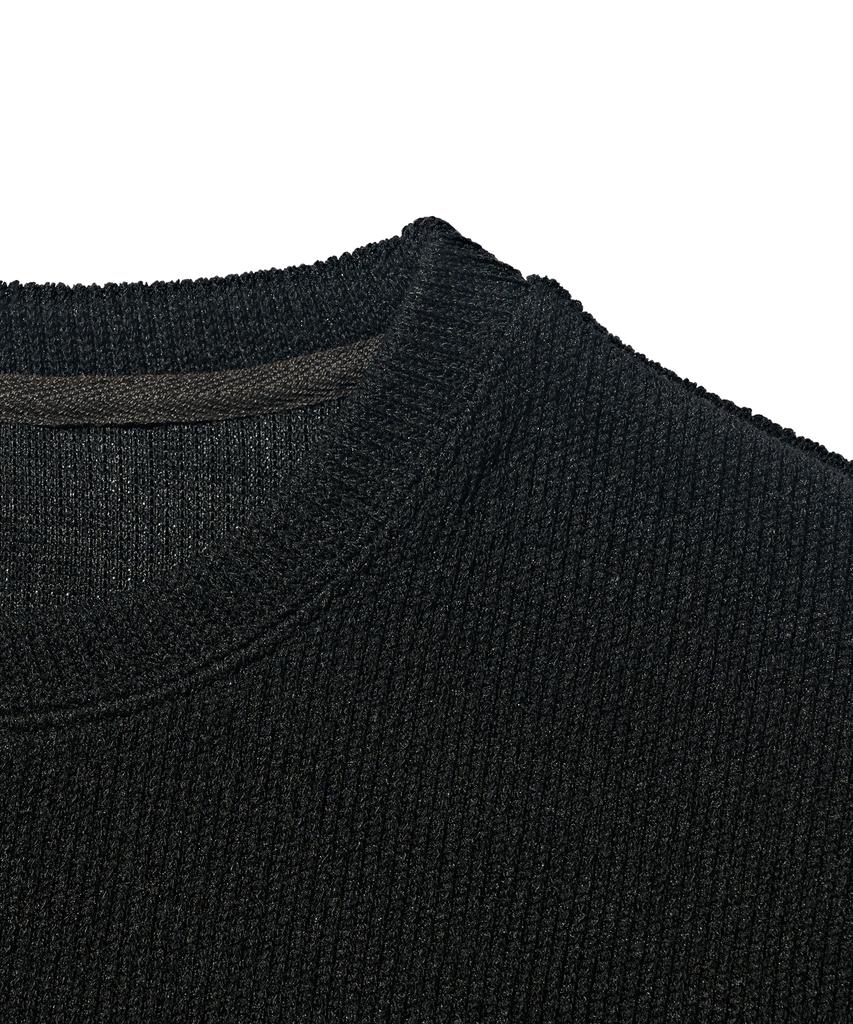 OTHERFITS Over Crew Neck Long Sleeve Knit (Black)