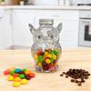 Animal Shape Glass Candy Jar Airtight Pet Treat Container for Kitchen Storage Transparent Canister for Cookies Coffee Snack