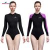 Combinaison intégrale en néoprène 2 mm pour femme, combinaison de plongée, snorkeling, surf, natation, protection UV