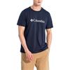 Columbia Solid Color Crew Neck Logo Print Vintage American Dopamine Short Sleeve T-Shirt Unisex T-shirts Dark-Blue JE1586-467