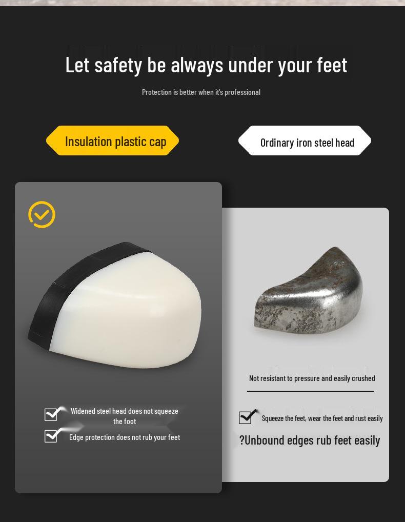 Men's 10KV Insulated Winter Safety Shoes: Anti-Smash, Anti-Puncture, Wear-Resistant, Comfortable for Long Standing