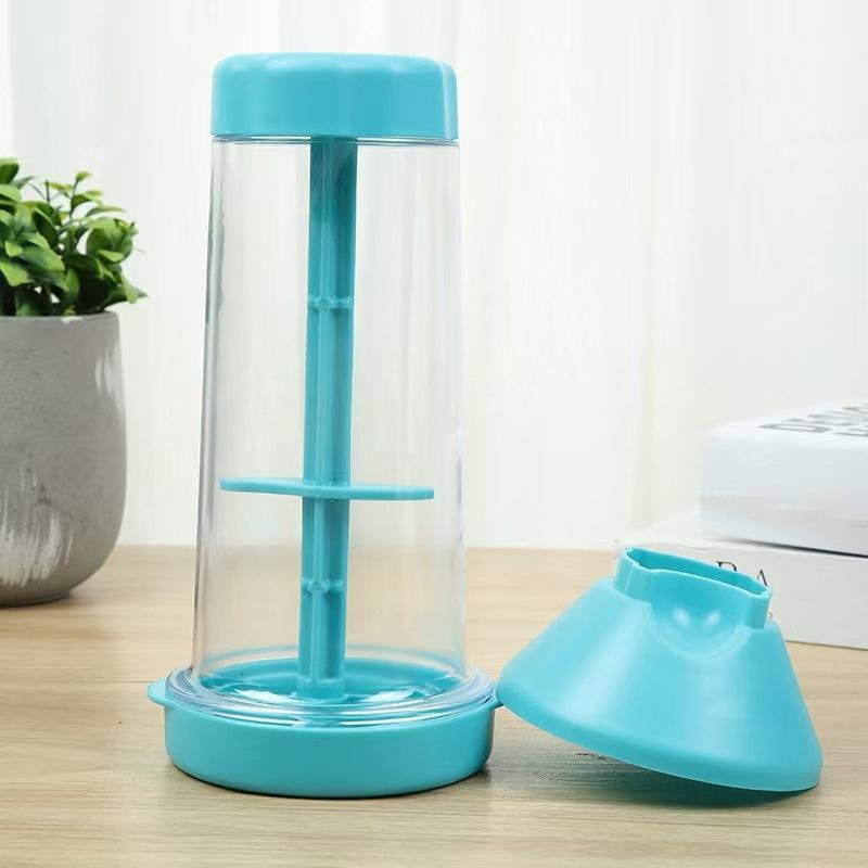 Setaccio a Mano Semiatomatico per Farina con Manico, Mixer per Farina, Strumenti per la Cottura Domestica, Setaccio per Farina in Plastica, Gadget da Cucina