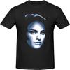 Natalie Music Portman Men's T-Shirts Short Sleeve Cotton Casual Basic Tee Shirts Black(14)