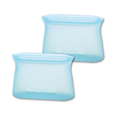 Reusable Silicone Set of 1100ml Dishwasher Freezer Refrigerator Microwave Oven Freestanding Storage Silicone Storage D&S Bags, 2, Capacity, Safe,