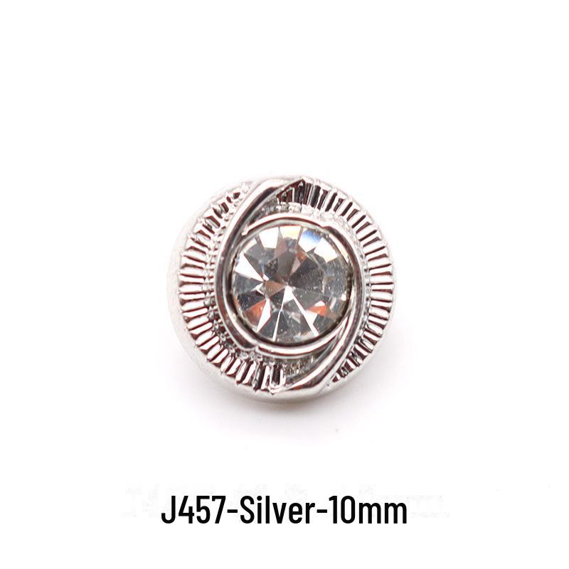 Hochwertiges Metall und goldfarbene Glas-Diamantknöpfe: Premium Hemd-, Kragen- und Woll-Cardigan-Knöpfe