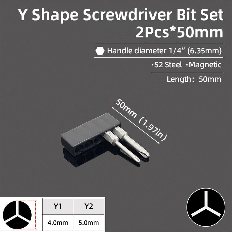 Sada šroubováků S2 ocel 1/4 šestihran magnetická rukojeť šroubovací bity oprava DIY ruční nářadí U tvar/na kolo/Y typ/hvězda/trojúhelník