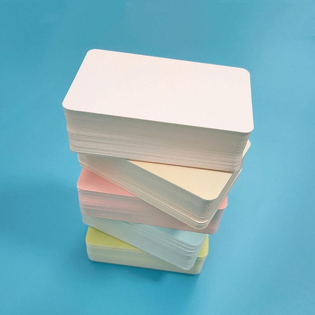 Satın alın 100 Sheets Colorful Notes Cards Punchable Blank Words Cards