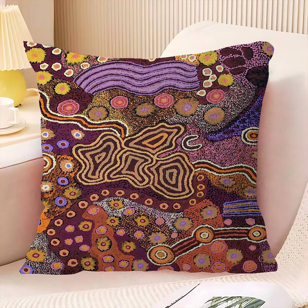Australian Aboriginal Art Personalized Pillow Dust Cover Bedroom Kids Party Decoration Pillowcase Birthday Children Gift