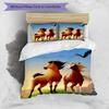 3pcs Spirit Stallion of the Cimarron Pattern Bedding Set Duvet Cover Set Includes Duvet Cover &pillowcases, Perfect All Season Bedroom Decoration & Gi