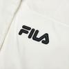 Fila Heritage Warm Versatile Solid Color Logo Hooded Long Sleeve Down Jacket Women Outerwear Cloud-Mushroom-White F11W448901FWT