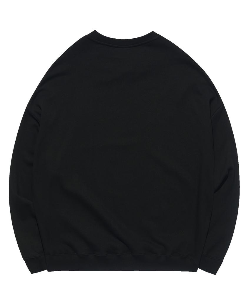 FILLUMINATE [Fw] Oversized Arch Logo Sweatshirt - Black