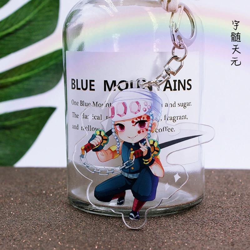 Schlüsselanhänger Anhänger Anime Demon Slayer Kimetsu No Yaiba Kamado Tanjirou Doppelseitig HD Taschenanhänger Geschenk für Fans Cosplay Requisiten Schmuckgeschenk