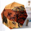 1 pièce Parapluie Safari Girafe Ouverture/Fermeture Automatique, Parapluie Pliant Portable pour Voyage, Événements Thématiques099
