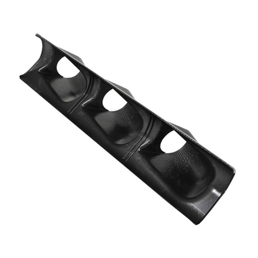 2" 52mm Triple-Hole Carbon Fiber Color ABS Car Left Hand Side Gauge Mount Holder