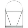 VidaXL Porte-bûches, Support à Bois de Chauffage avec Rangement, Étagère à Bois de Chauffage Extérieur, Argenté 80x45x120 cm 364589