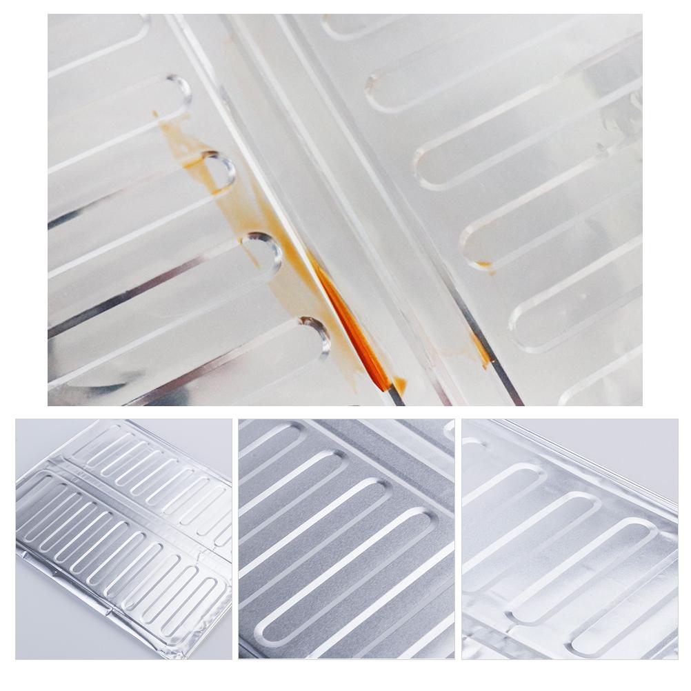 3 Sided Splatter Guard Kitchen Splatter Shield Foldable Oil Proof Plate Board Aluminum Foil Oil