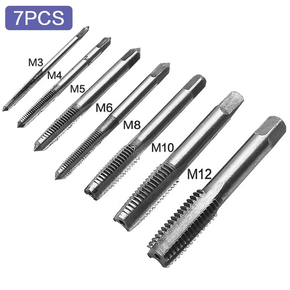 STONEGO 1/5/10PCS Titanium Coated Thread Tap Drill Metric HSS6542 Spiral Fluted Screw Tap M3/M4/M5/M6/M8