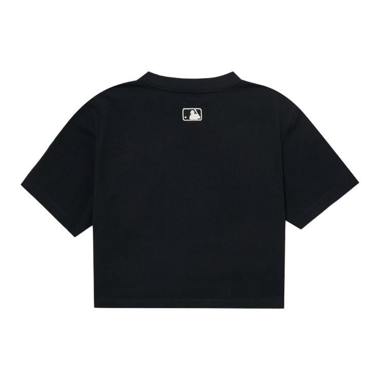 New MLB Crop Tops Women's Black 3FTSV0733-50BKS