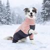 Costum de iarnă impermeabil pentru câine cu guler înalt, cu patru picioare, haine din fleece pentru câine, activități în aer liber