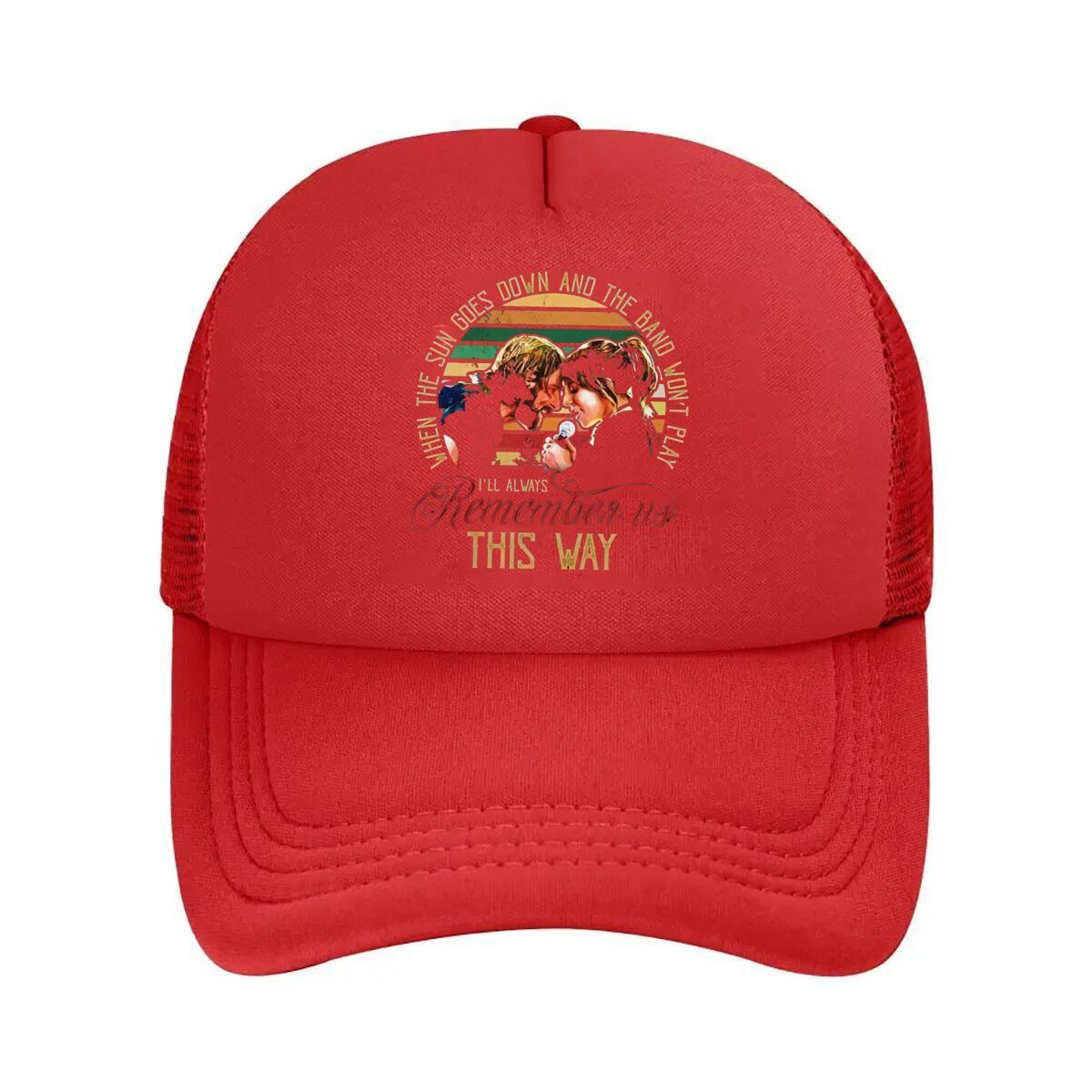 Remember Us This Way Art Design Mesh Baseball Cap Casual Hat Outdoor For Womens Unisex FeUnisex One Size