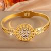Love Four-petal Flower Circle Fashionable Elastic Open Jewelry Bracelet