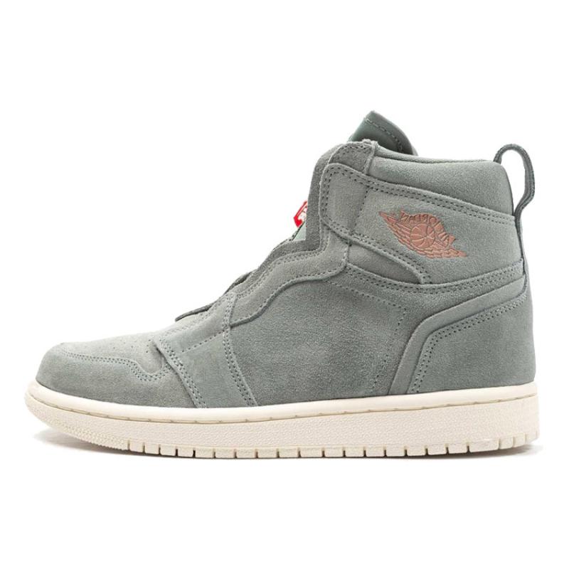 Jordan Air Jordan 1 Vintage Basketball Shoes Women's High top Gray Jordan aq3742-305