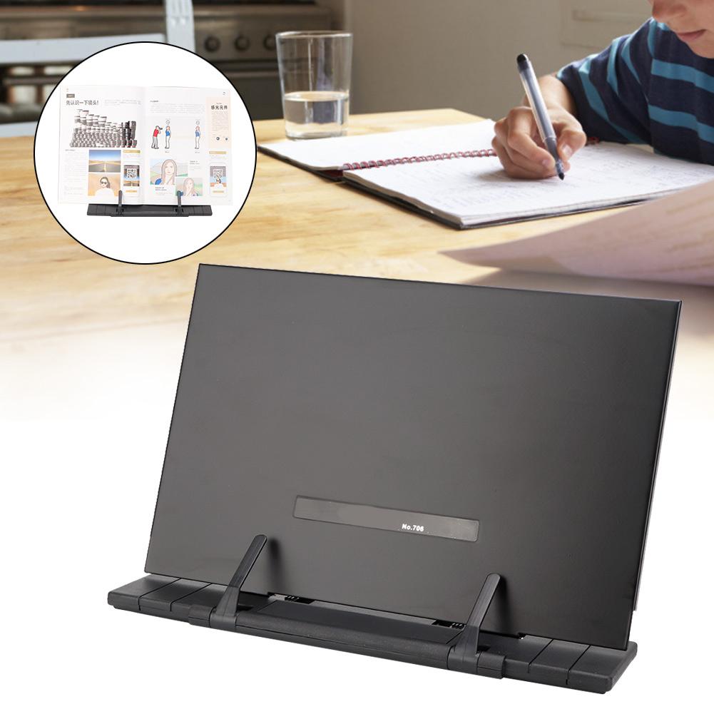 Schwarzes Verstellbares Metall Augenpflege Lese Bücherregal Ständer Studenten Schreibwaren Zubehör