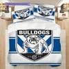 Canterbury Bulldogs Muster Bettwäsche Steppdecke Set Bettbezug Kissenbezug Heimdekoration Geburtstagsgeschenk (1 Bettbezug + 2 Kissenbezüge, ohne Füllung)