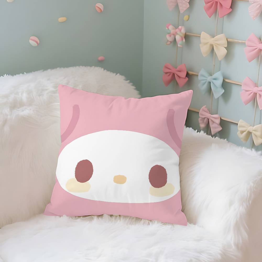 CuteSsanrioSkawaii Case Plush Fabric Soft Pillowcase Double Sided Print Cushion Cover Household Gifts