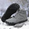 Winter Hiking Shoes Snow Boots Plush Cotton Shoes Outdoor Sneakers Men Women Ankle Boots Warm Winter Boots Mid-top