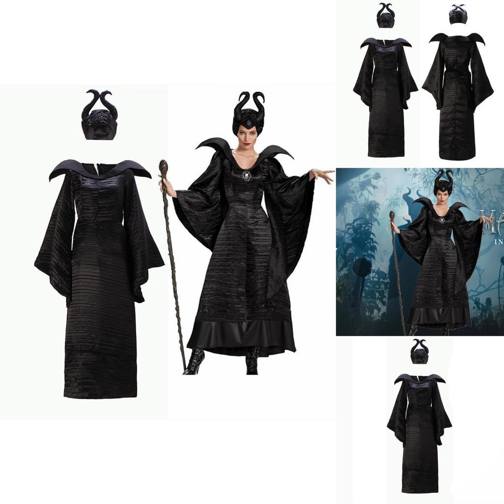 Elegant Adult Maleficent Evil Queen Cosplay Costume Outfit For Noble Ladies